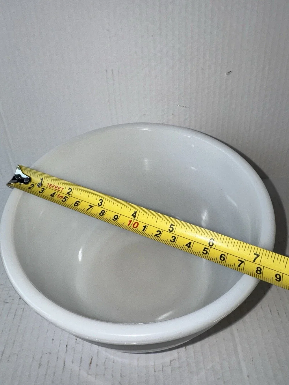 Vintage GE General Electric Milk Glass 7in Mixer Bowl White Beehive Style.